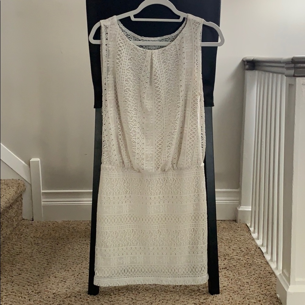 White/Cream sleeveless mini dress
